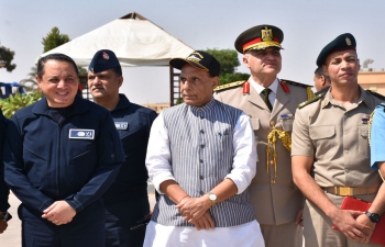 Raksha Mantri, Shri Rajnath Singh visited  Cairo West Airbase(20 September 2022)